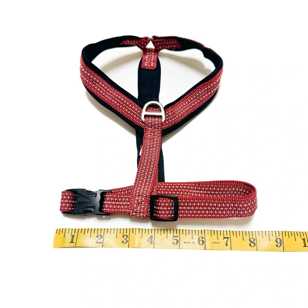 NWOT Red and Black Adjustable Dog Harness Padded Nylon